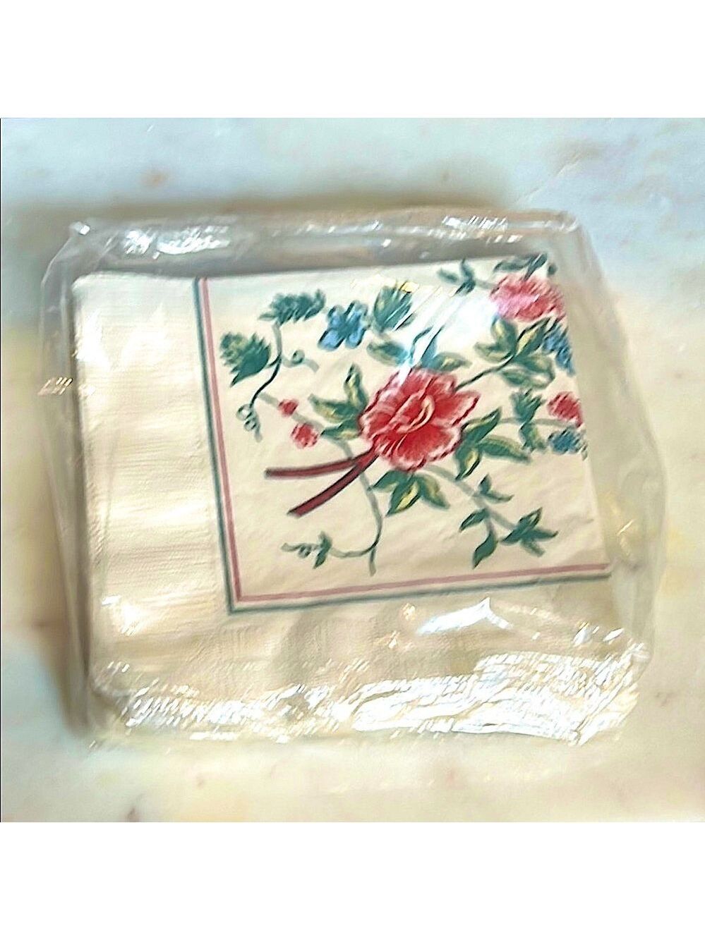 Vintage Williamsburg Cocktail Napkins Rose 8 Available Crafts Decoupage